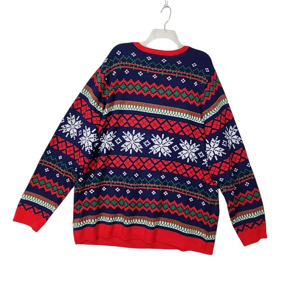 FUNNY LLAMA DRINK POUCH UGLY CHRISTMAS SWEATER UNISEX ADULT XXXL 3XL PARTY TACKY - Picture 3 of 4